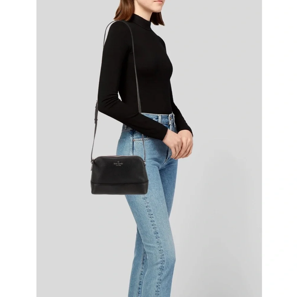 Kate Spade Black Pebbled Leather Crossbody Bag